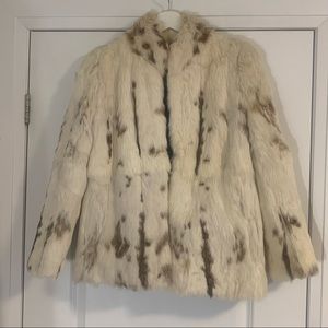 Genuine rabbit fur coat